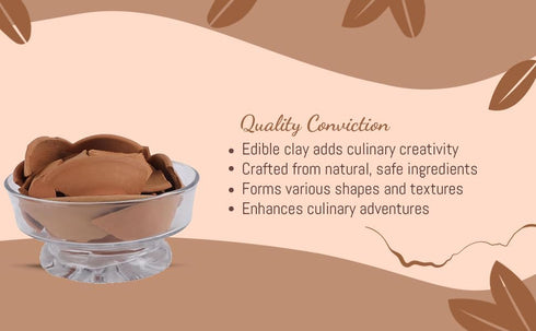 Edible Saucer Red Clay, Crispy Clay Chips, Edible Clay Chunks, Roasted Clay, 200gm...
