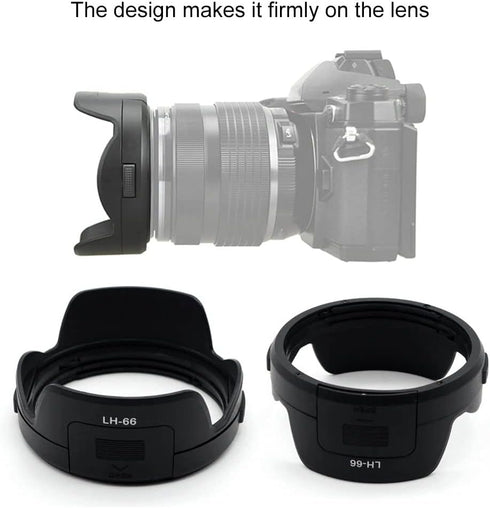 LH-66 Camera Mount Lens Hood compatible with Olympus M. ZUIKO ED 12-40mm F2.8 Lens DSLR Lens Hood...