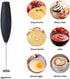 Powerful Handheld Milk Frother and Foam Maker for Lattes - Whisk Drink Mixer, Mini Foamer for All Coffees, Matcha, Hot Chocolate (Black). With a s...