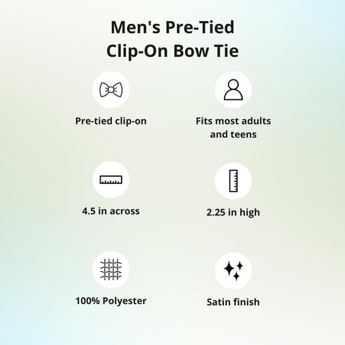 tiemart Men's Pre-Tied Clip-On Bow Tie...