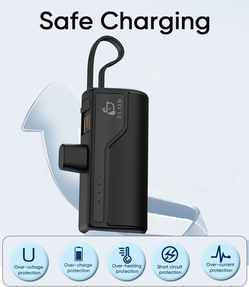 Mini Portable Charger 5000mAh, USB C Power Bank Charging Battery Pack, External Backup Phone Charger Compatible with iPhone 15, 15 Plus, 15 Pro Ma...