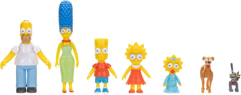 The Simpsons Action Figures Family Multi-Pack 2.5” Scale Figures, includes Homer, Marge, Bart, Lisa, Maggie, Santa’s Little Helper, and Snowball I...