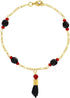 In Season Jewelry Plated Figa Hand Simulated Azabache Mal de Ojo Protection Bracelet Fits Teens and Women 7.5" - Good Luck Charm Bracelet Perfect ...