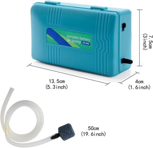 Saim Portable Aquarium Battery Operated Air Pump Backup Operated Fish Tank Air Pump Aerator Oxygen...