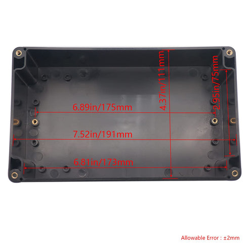 Project Box IP65 Waterproof Junction Box ABS Plastic Black Electrical Boxes DIY Electronic Project Case Power Enclosure 7.87x4.72x4.45 inch (200x1...