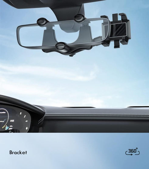 360° Rotatable Smart Phone Holder,Adjustable Telescopic Phone Holder,Car Rearview Mirror Mount Bracket for Car......