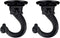 2 Sets 55mm/2.17" Ceiling Metal Ceiling Hooks, Heavy Duty Swag Ceiling Hooks with Hardware for Hanging Plants/Chandeliers/Wind Chimes/Ornament (Bl...