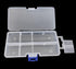 Clear Plastic Storage Box with Adjustable Dividers, Portable Transparent Beads Earring Jewelry Organizer Holder for Craft Nail Art Tackle Fishing ...