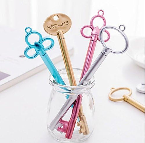 40 Pieces Novelty Key Style 0.5 mm Gel Ink Pen, Magnolora Creative Office Stationary School Supplies Fine Point Ballpoint Black Ink Gel Pen, Rando...