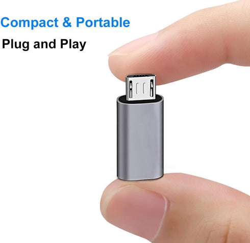 USB C to Micro USB Adapter, USB Type C Female to Micro USB Male Adapter Compatible with Samsung Galaxy S7/S6/S5/S4/S3, Note 5/4/3, Android Phones,...