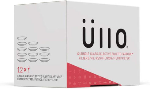 Ullo Selective Sulfite Replacement Filters, Single Glass, 12-Pack – Removes Histamines and Preservatives...