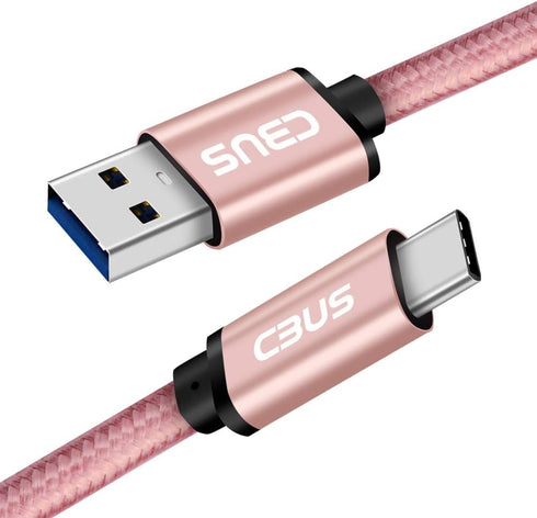 CBUS USB C Cable, 3ft USB A to USB C Fast Charging Braided Charger Cable Type-C for Samsung Galaxy S23/S22/S21/S20/S10/Plus/Ultra/FE, A03s, A12, A...