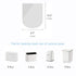 SUBEKYU Mini Trash Bags for Mini Trash Can, 105 Count / 7 Rolls White Trash Bags for Desktop Wastebasket of Various Sizes...