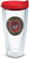 Tervis Marines Logo Made in USA Double Walled Insulated Tumbler Travel Cup Keeps Drinks Cold & Hot, 24oz, Classic...