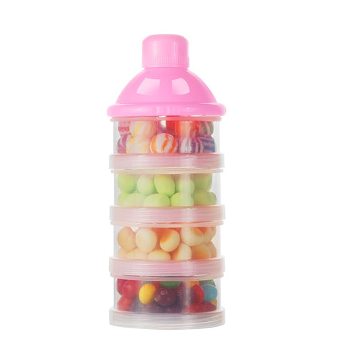 Accmor Formula Dispenser On The Go, 4 Compartments Stackable Formula Container for Travel, Baby Milk Powder Kids Snack Container, BPA Free ?...