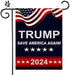 Trump 2024 Garden Flags for Outside,2pcs Trump 2024 Flags,Trump 2024 Yard Sign,Support Trump 2024 Flag,Save USA Again Flags Outdoor Flags 12 * 18 ...