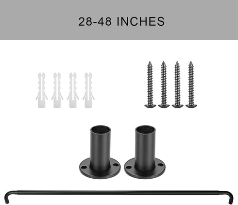 Room Darkening Curtain Rod, Wrap Around Design, Extra-Thick 1-Inch Diameter Single Drapery Rod, Extendable Metal Rod Set for the Blackout Curtains...