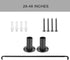 Room Darkening Curtain Rod, Wrap Around Design, Extra-Thick 1-Inch Diameter Single Drapery Rod, Extendable Metal Rod Set for the Blackout Curtains...