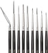 Dainayw Fine Detail Paint Brush Set - 9 Pieces Miniature Brushes for Watercolor, Acrylic Painting, Airplane Kits, Face, Nail, Scale Model Painting...