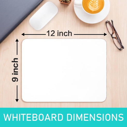 Grope Small Dry Erase Board for Students 9x12 inches Dry Erase Lap White Board Kids Dual Sided Blank Mini Whiteboard for School (Double Blank?1 Pa...