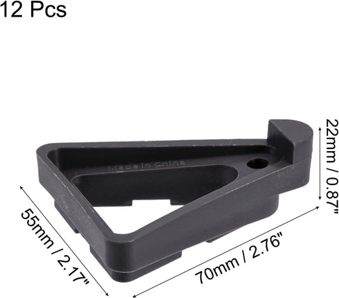 MECCANIXITY 12 Pcs Plant Pot Feet 2.8" Invisible Plastic Stand Holders Risers for Flower Plant, Indoor, Outdoor, Patio, Deck, Garden, Greenhouse (...