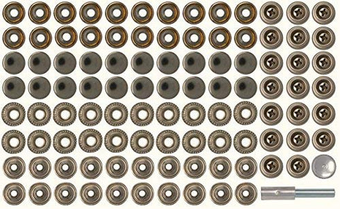 Canvas and Upholstery Boat Cover Snap Button Fastener Kit w/Installation Tool - 101 Pieces...