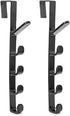 5 Layers Over The Door Hook Organizer Rack Hanger Backpack Handbag Door Hook, Pack of 2 (Black)...