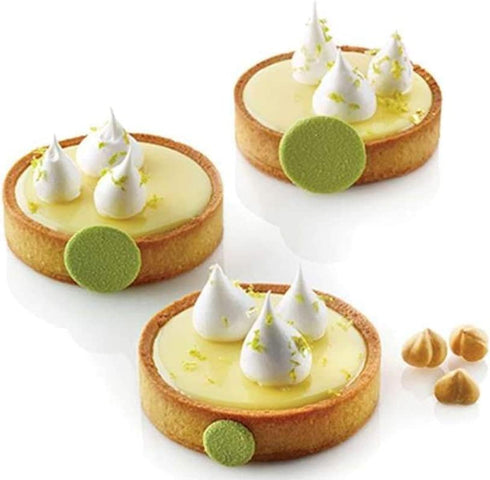 Mini Tart Ring Mold for Baking, Airlxf 8PCS Round Shape Black Cake Mold Mousse Circle Tart Ring Round Cake Molds...