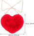 TENDYCOCO Heart Shaped Clutch Purse Faux Fur Shoulder Bag Crossbody Bag Fluffy Handbag...