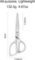 LIVINGO Tailor Fabric Sewing Scissors - 8" Professional Forged Stainless Steel Heavy Duty Metal Shears All Purpose, Crafting Ultra Sharp Scissors ...