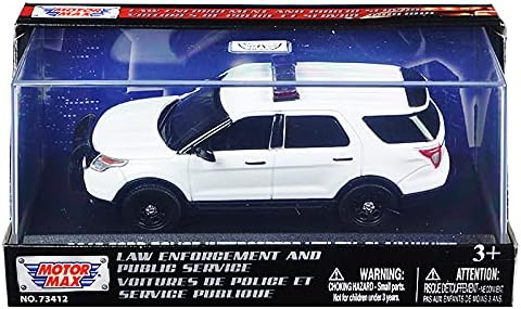 Motormax Toy 2015 Ford Police Interceptor Utility Plain White 143 Diecast Model Car 79476...