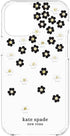 kate spade new york Protective Hardshell Case for iPhone 12 Mini - Scattered Flowers Black/White/Gold Gems/Clear/White Bumper...