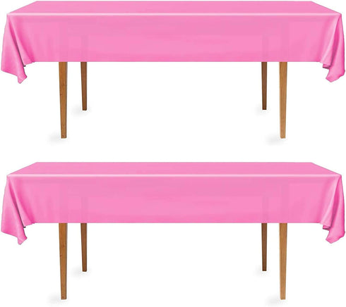 DecorRack 2 Rectangular Tablecloths BPA-Free Plastic, 54 x 108 inch, Dining Table Cloth, Rectangle Table Cover for Parties, Picnic, Camping and Ou...