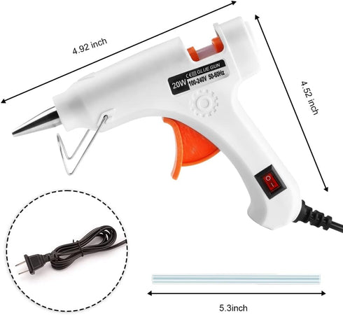 Hot Glue Gun, 20W Glue Gun, Hot Glue Gun Kit, Glue Gun Sticks, Small Hot Glue Gun, Mini Hot Glue Gun, Glue Sticks for Glue Gun, Hot Glue Gun with ...