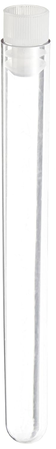 Lake Charles Manufacturing 201A5 Plastic Test Tubes with Caps, Clear (Pack of 10)...