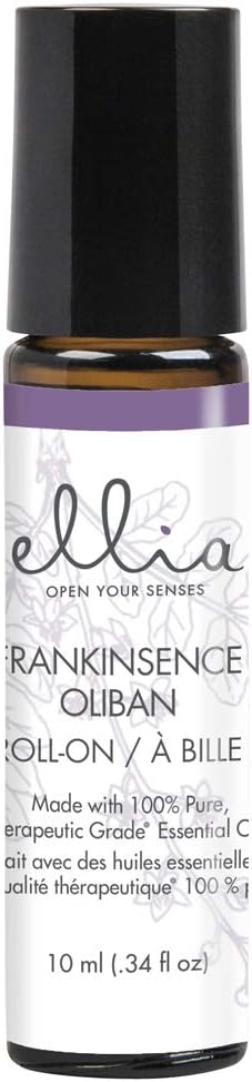 Ellia Frankincense Essential Oil Roll-On | 10ml, 100% Pure, Therapeutic Grade, Clear (ARM-EO10ROFRK)...