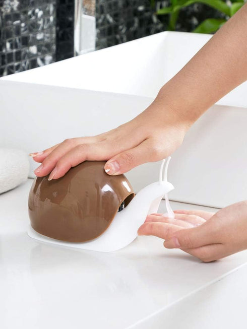 Cute Snail Soap Dispenser for Kitchen Bathroom etc. (120ML) (Brown)...