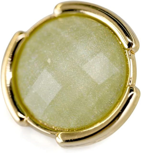 Green Beveled Cut Glass Gap Edges Sewing Shank Buttons 20 Pcs - 18mm, 23/32"...