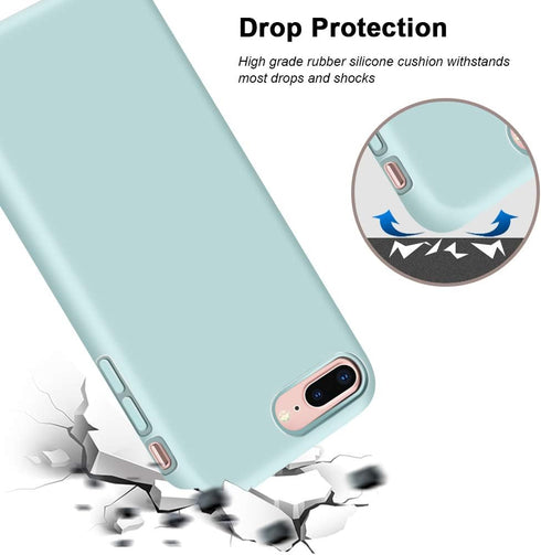 Anuck iPhone 8 Plus Case, iPhone 7 Plus Case, Soft Silicone Gel Rubber Bumper Case Microfiber Lining Hard Shell Shockproof Full-body Protective Ca...