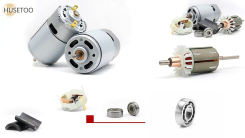 775 DC Motor 12v DC Motor High Torque DC Motor Max 20000 RPM Dual Ball Bearings Quiet Power Wheels Motor Upgrade DC Motor?with Bracket? (D Shaft M...