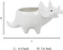 Cute Dinosaur Succulent Planter Pot with Drainage Tray, White Ceramic Cactus/Flower Container, Animal Bonsai Holder for Air Plants...