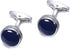 Simple Blue Epoxy cufflinks Round Blue cuff links for men YW28S...