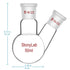 StonyLab Glass 50ml Heavy Wall 2 Neck Round Bottom Flask RBF, with 19/22 Center and Side Standard Taper Outer Joint - 50mL...