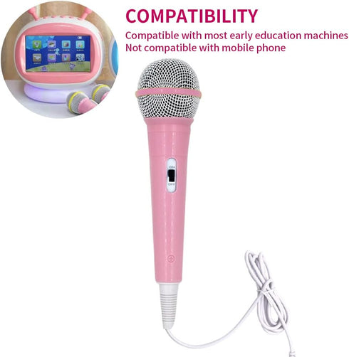 Microphone for Kids, Kids Microphone for Singing Portable Dynamic Microphone with 3.5mm Jack Connector Handheld Karaoke Wired Microphone for Girls...