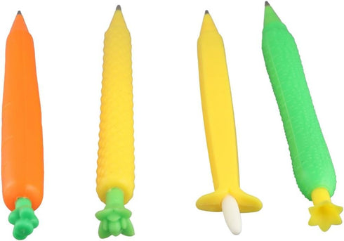 4Pcs Cartoon Mechanical Pencils Carrot Pineapple Cucumber Banana Shaped Pencils Decorative Drawing Painting Pencil with Lead Refills...