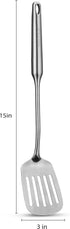 Stainless Steel Slotted Spatula Turner Cooking Utensil - Will Last Your Kitchen a Lifetime, Guaranteed - Meticulous Craftsmanship, Sleek Modern De...