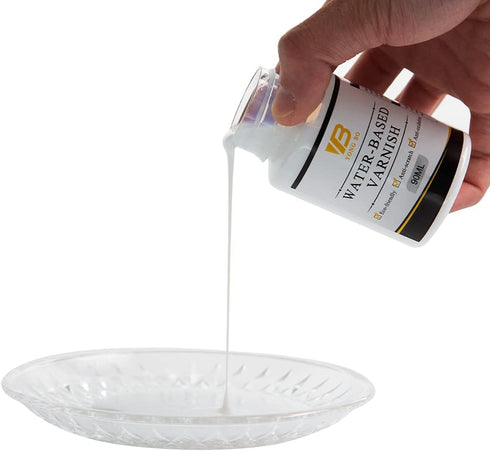 Gilding Adhesive Kit, Gold Leaf Glue Adhesive and Water Based Varnish for Craft Supplier, Resin Art, Furniture Decoration, Wall, Ceiling (2 Brushe...