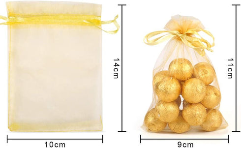 Bouraw 120Pcs Organza Bags 4x6 Inches with Drawstring, Jewelry Pouches Wedding Party Christmas Favor Gift Bags (Mixed Color)...