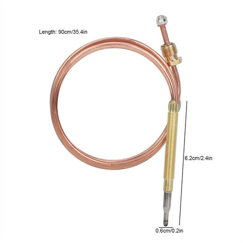 900mm Replacement Thermocouples,Universal Thermocouple Probe,Temperature Thermocouple Sensor,with 5pcs Nuts,for Induction Cooker, Gas Stove, Heati...