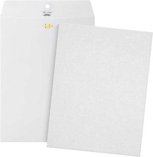 Mr. Pen- Clasp Envelopes, 18 Pack, 9" x 12", White, Kraft Letter Size Envelopes, White Envelopes, Document Envelope, Clasp Kraft Envelopes, Clasp ...